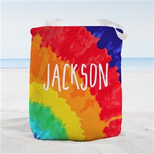 Tie-Dye Fun Personalized Terry Cloth Beach Bag- Small - 38247-S