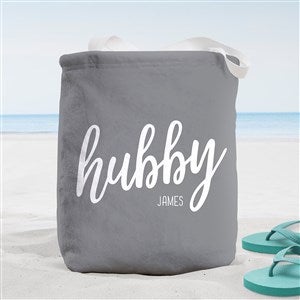 Wifey & Hubby Personalized Terry Cloth Beach Bag- Small - 38248-S