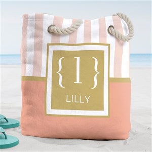Classy Monogram Personalized Terry Cloth Beach Bag- Large - 38252-L