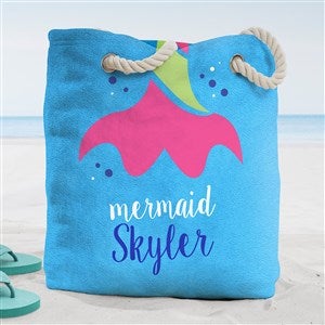 Mermaid Life Personalized Beach Bag- Large - 38261-L