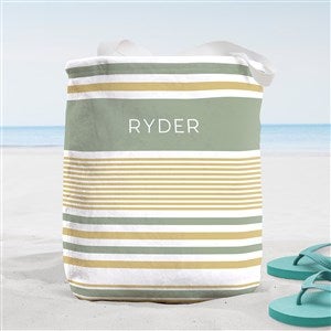 Turkish Stripes Personalized Terry Cloth Beach Bag- Small - 38262-S