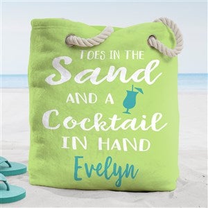 Toes in the Sand Personalized Beach Bag- Large - 38268-L