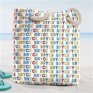 Vibrant Name for Him Personalized Beach Bag- Large - 38280-L
