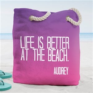 Beach Quotes Personalized Beach Bag- Large - 38285-L