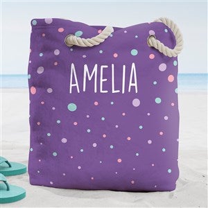 Bubbles Personalized Terry Cloth Beach Bag- Large - 38291-L