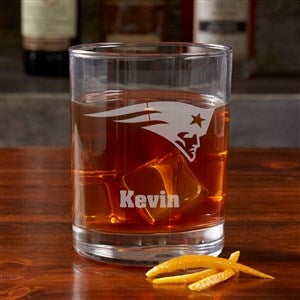NFL New England Patriots Engraved Old Fashioned Whiskey Glass - 38327