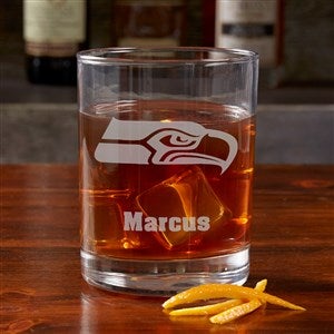 NFL Seattle Seahawks Engraved Old Fashioned Whiskey Glass - 38334