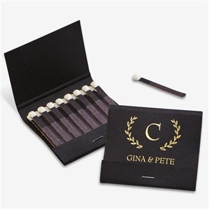Wedding Laurels Personalized 30 Strike Matchbook - 38380D