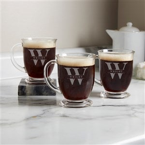 Lavish Last Name Personalized Glass Coffee Mug - 38399