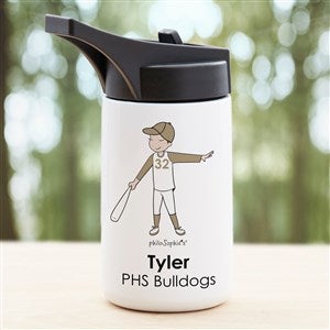 philoSophies® Baseball Personalized Double-Wall Insulated 12.5 oz  Water Bottle - 38408-S
