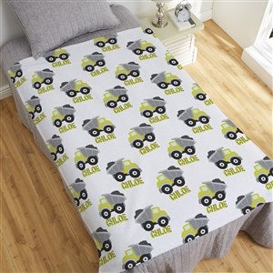 Construction  Monster Trucks Personalized 50x60 Sweatshirt Blanket - 38445-SW