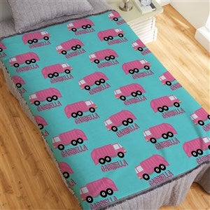 Construction  Monster Trucks Personalized 56x60 Woven Throw - 38445-A