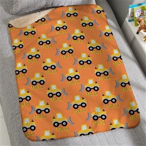 Construction  Monster Trucks Personalized 30x40 Sherpa Blanket - 38445-SS