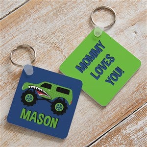 Construction  Monster Trucks Personalized Keychain - 38450