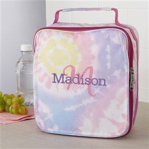 Playful Name Embroidered Tie Dye Lunch Bag - 38464