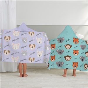 Animal Pals Personalized Kids Hooded Bath Towel - 38477