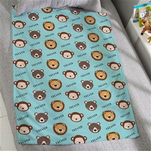 Animal Pals Personalized 30x40 Plush Fleece Blanket - 38487-SF