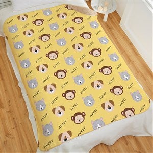 Animal Pals Personalized 60x80 Sherpa Blanket - 38487-SL