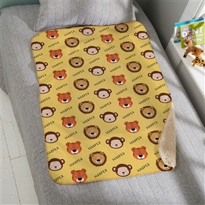 Animal Pals Personalized 30x40 Sherpa Blanket - 38487-SS