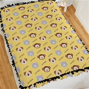 Animal Pals Personalized 50x60 Tie Blanket - 38487-T