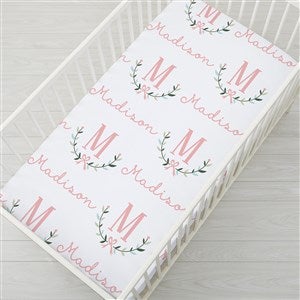 Girly Chic Personalized Crib Sheet - 38510