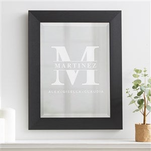 Lavish Last Name Engraved Framed Wall Mirror - Vertical - 38521-V