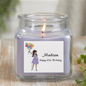 Birthday Balloons philoSophies® Personalized 10 oz. Lilac Candle Jar - 38524-10LM