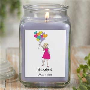 Birthday Balloons philoSophies® Personalized 18 oz. Lilac Candle Jar - 38524-18LM