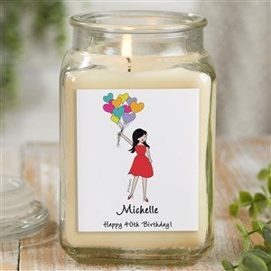 Birthday Balloons philoSophies® Personalized 18 oz. Vanilla Candle Jar - 38524-18VB