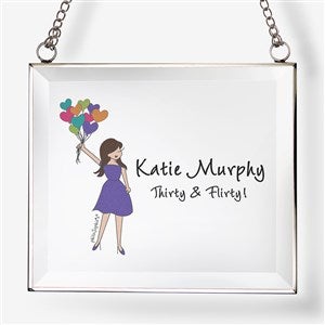 Birthday Balloons philoSophies® Personalized Glass Suncatcher - 38530