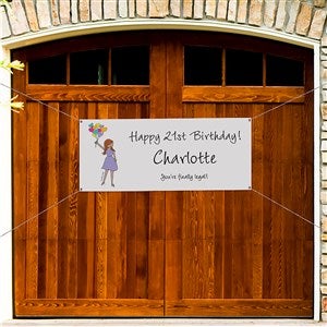 Birthday Balloons philoSophies® Personalized Birthday Banner - 20x48 - 38532-S