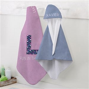 Pop Pattern Personalized Infant Hooded Bath Towel - 38543