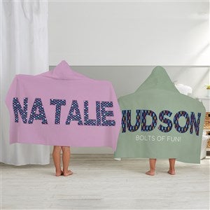 Pop Pattern Personalized Kids Hooded Bath Towel - 38544