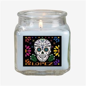 Day of the Dead Personalized 10 oz. Linen Candle Jar - 38546-10CW