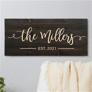Personalized Wooden Pallet Curly Script Family Sign - Large - 38568D-L