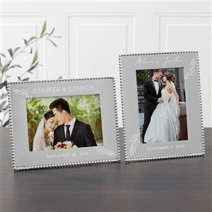 Mariposa® String of Pearls Elegant Couple Engraved Wedding Frame -5x7 - 38588-5x7