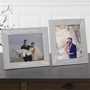 Mariposa® String of Pearls Elegant Couple Engraved Wedding Frame-8x10 - 38588-8x10