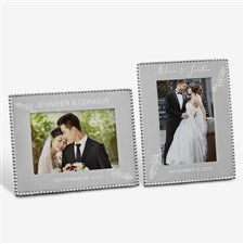 Mariposa® String of Pearls Elegant Couple Engraved Wedding Frame -5x7 - 38588-5x7