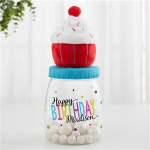 Bold Birthday Personalized Cupcake Candy Jar - 38591