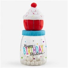 Bold Birthday Personalized Cupcake Candy Jar - 38591