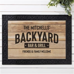Backyard Bar & Grill Personalized Doormat- 18x27 - 38595
