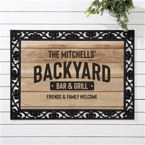 Backyard Bar & Grill Personalized Doormat- 18x27 - 38595