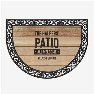 Backyard Bar  Grill  Personalized Half Round Doormat - 38596