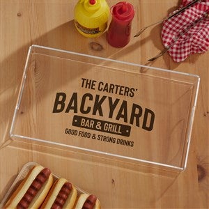 Backyard BBQ Personalized Acrylic Serving Tray - 38597