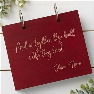 Together They Built a Life Personalized Wood Photo Album - Red - 38652-R