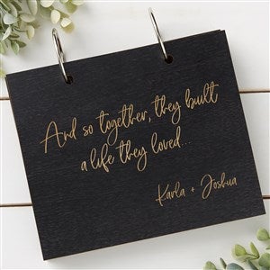 Together They Built a Life Personalized Wood Photo Album - Black - 38652-B