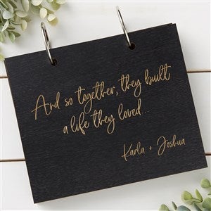 Together They Built a Life Personalized Wood Photo Album - Black Poplar - 38652-B