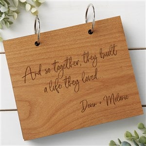 Together They Built a Life Personalized Wood Photo Album - Natural - 38652-N