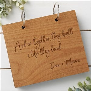Together They Built a Life Personalized Wood Photo Album - Natural Alderwood - 38652-N