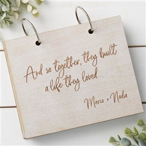 Together They Built a Life Personalized Wood Photo Album - White - 38652-W